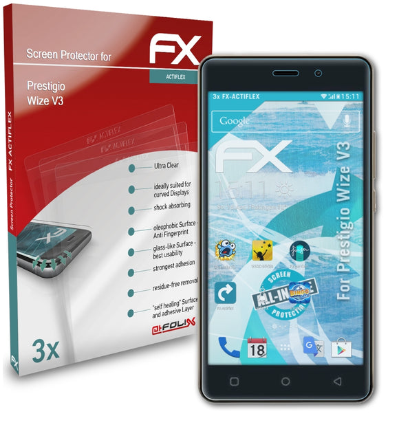 atFoliX FX-ActiFleX Displayschutzfolie für Prestigio Wize V3