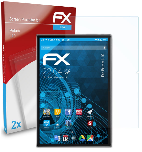 atFoliX FX-Clear Schutzfolie für Pritom L10