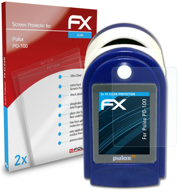 atFoliX FX-Clear Schutzfolie für Pulox PO-100