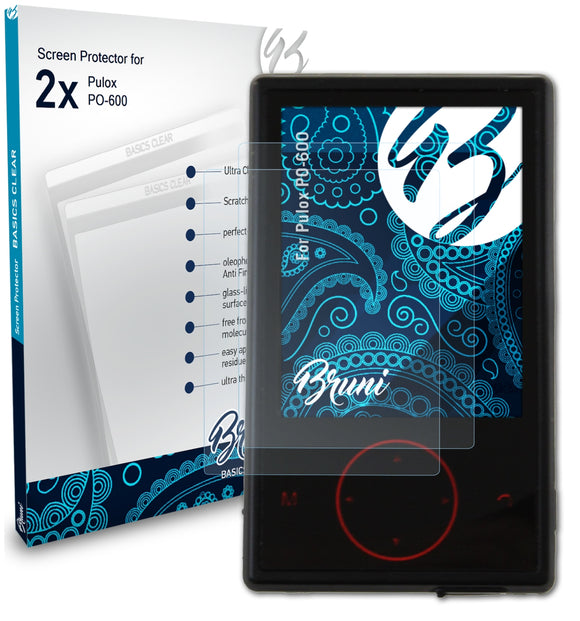 Bruni Basics-Clear Displayschutzfolie für Pulox PO-600