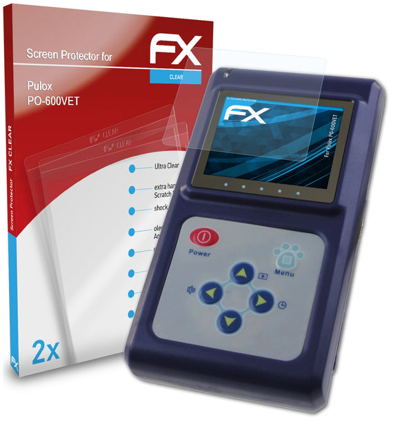 atFoliX FX-Clear Schutzfolie für Pulox PO-600VET