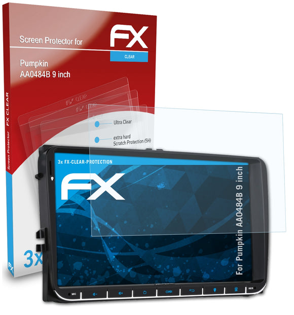 atFoliX FX-Clear Schutzfolie für Pumpkin AA0484B 9 inch