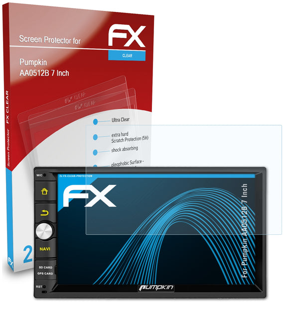 atFoliX FX-Clear Schutzfolie für Pumpkin AA0512B (7 Inch)