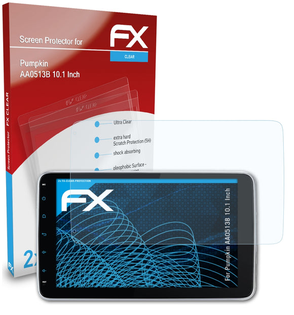 atFoliX FX-Clear Schutzfolie für Pumpkin AA0513B (10.1 Inch)