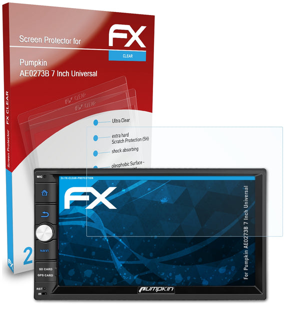 atFoliX FX-Clear Schutzfolie für Pumpkin AE0273B 7 Inch (Universal)