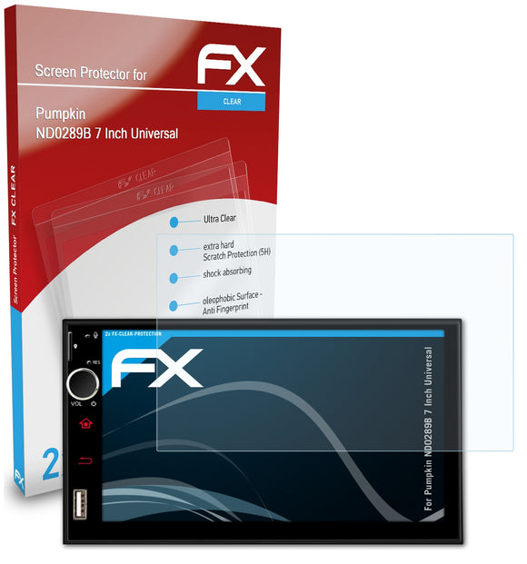 atFoliX FX-Clear Schutzfolie für Pumpkin ND0289B 7 Inch (Universal)