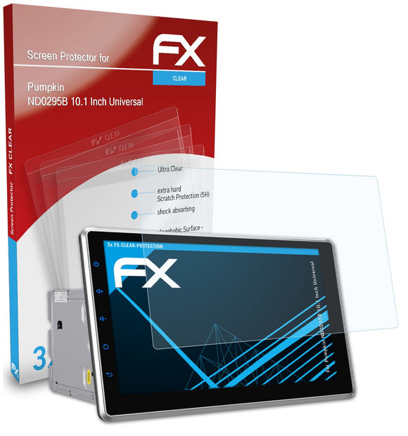 atFoliX FX-Clear Schutzfolie für Pumpkin ND0295B 10.1 Inch (Universal)