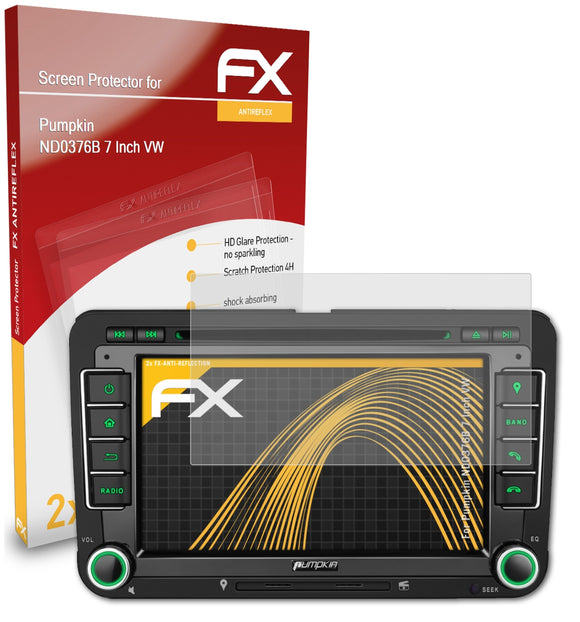 atFoliX FX-Antireflex Displayschutzfolie für Pumpkin ND0376B 7 Inch (VW)