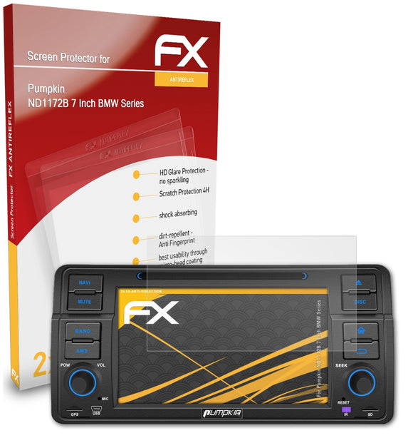 atFoliX FX-Antireflex Displayschutzfolie für Pumpkin ND1172B 7 Inch (BMW Series)