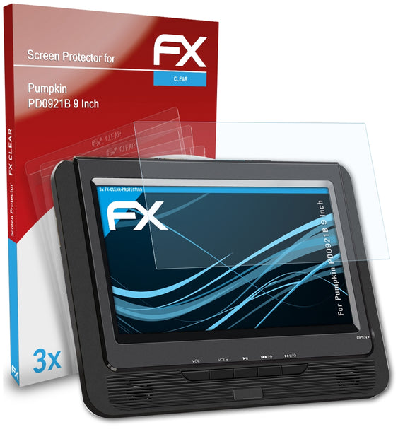 atFoliX FX-Clear Schutzfolie für Pumpkin PD0921B 9 Inch