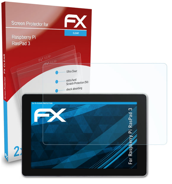 atFoliX FX-Clear Schutzfolie für Raspberry Pi RasPad 3