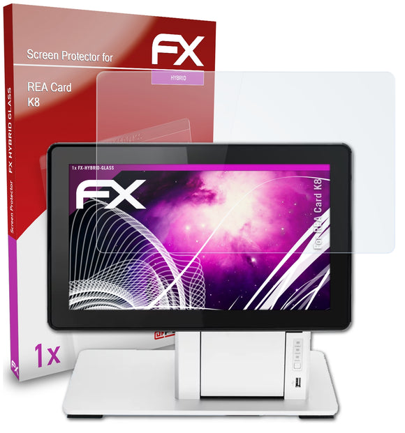 atFoliX FX-Hybrid-Glass Panzerglasfolie für REA Card K8