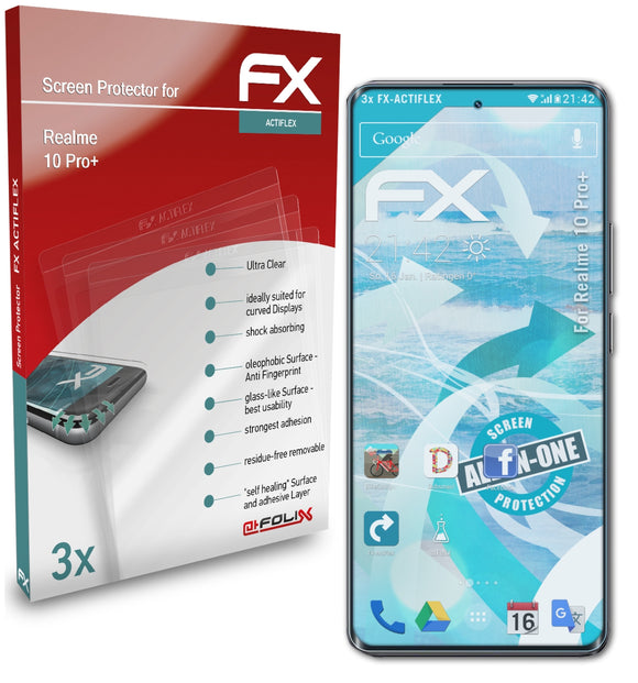 atFoliX FX-ActiFleX Displayschutzfolie für Realme 10 Pro+