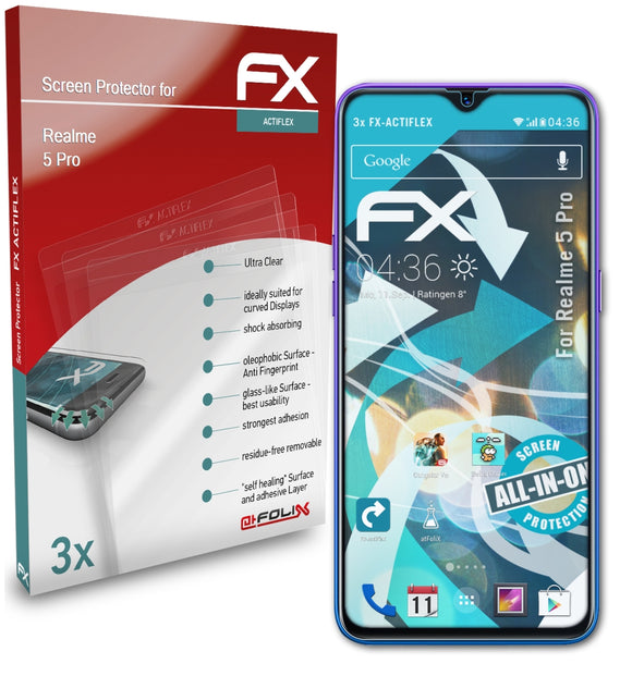 atFoliX FX-ActiFleX Displayschutzfolie für Realme 5 Pro