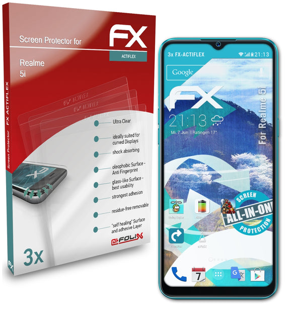 atFoliX FX-ActiFleX Displayschutzfolie für Realme 5i