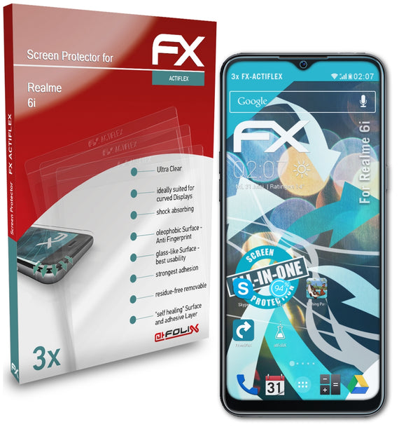 atFoliX FX-ActiFleX Displayschutzfolie für Realme 6i
