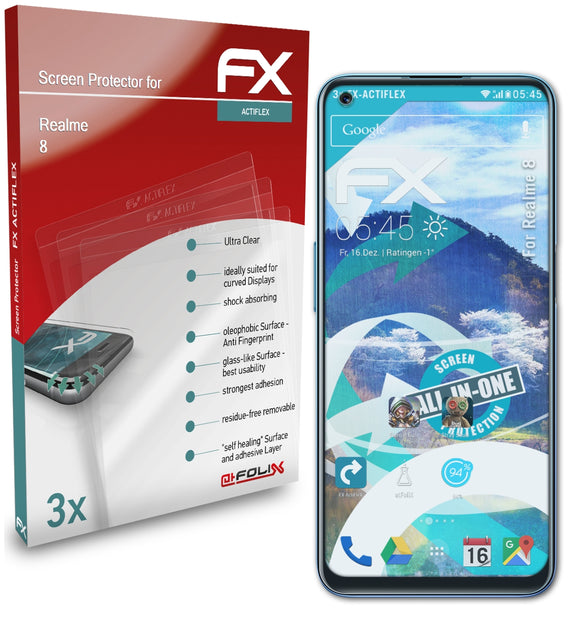 atFoliX FX-ActiFleX Displayschutzfolie für Realme 8