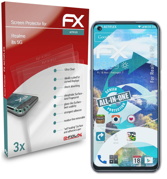atFoliX FX-ActiFleX Displayschutzfolie für Realme 8s 5G
