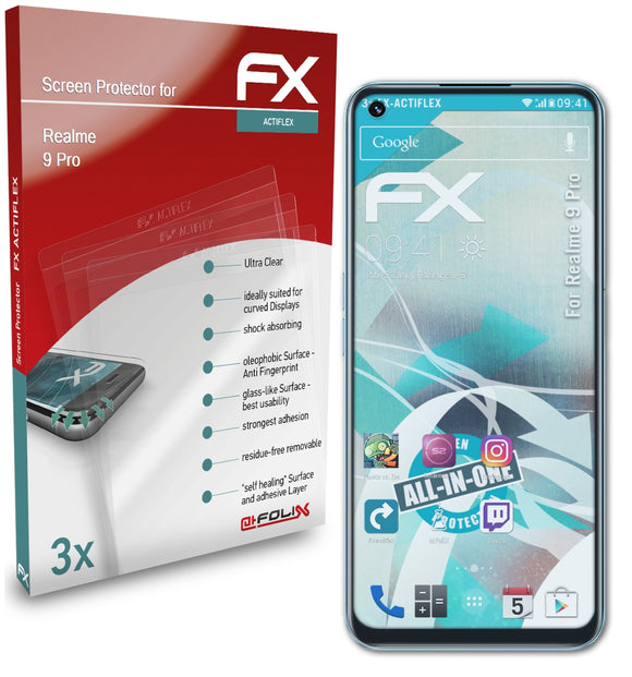 atFoliX FX-ActiFleX Displayschutzfolie für Realme 9 Pro