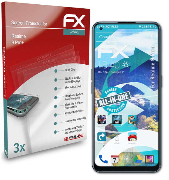 atFoliX FX-ActiFleX Displayschutzfolie für Realme 9 Pro+