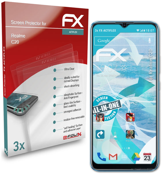 atFoliX FX-ActiFleX Displayschutzfolie für Realme C20
