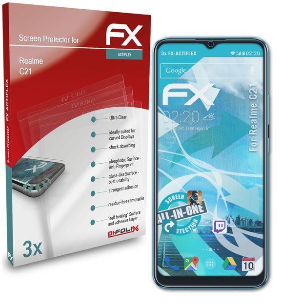 atFoliX FX-ActiFleX Displayschutzfolie für Realme C21