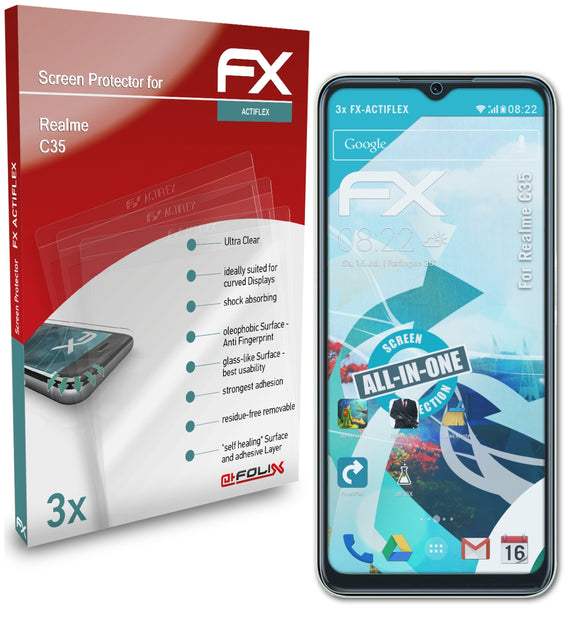 atFoliX FX-ActiFleX Displayschutzfolie für Realme C35