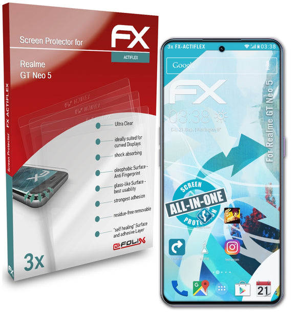 atFoliX FX-ActiFleX Displayschutzfolie für Realme GT Neo 5