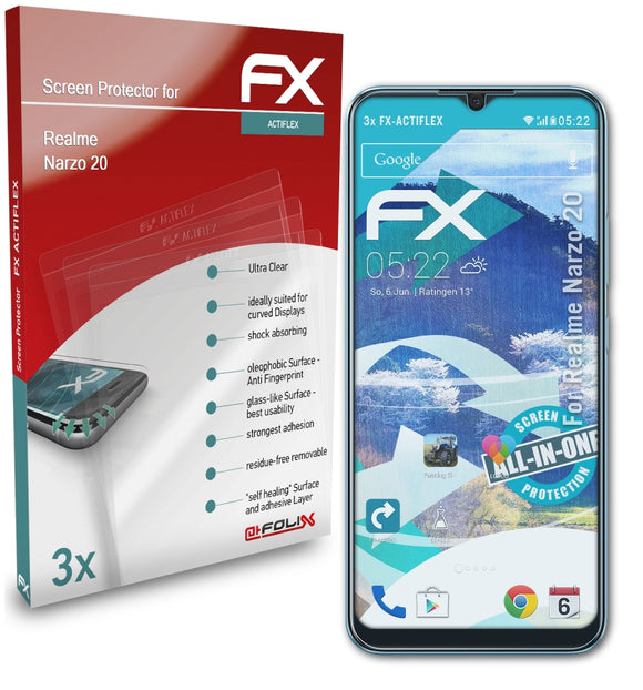 atFoliX FX-ActiFleX Displayschutzfolie für Realme Narzo 20