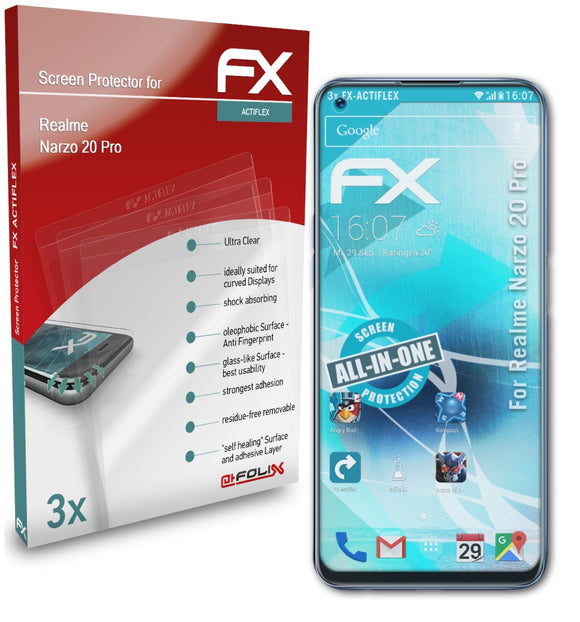 atFoliX FX-ActiFleX Displayschutzfolie für Realme Narzo 20 Pro