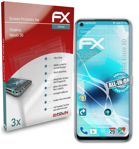 atFoliX FX-ActiFleX Displayschutzfolie für Realme Narzo 30
