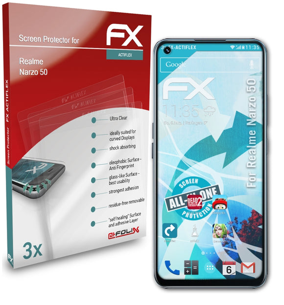 atFoliX FX-ActiFleX Displayschutzfolie für Realme Narzo 50