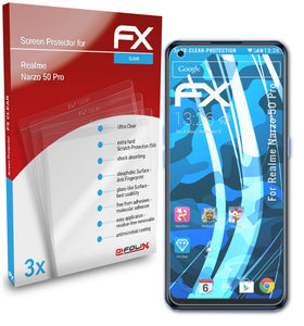 atFoliX FX-Clear Schutzfolie für Realme Narzo 50 Pro
