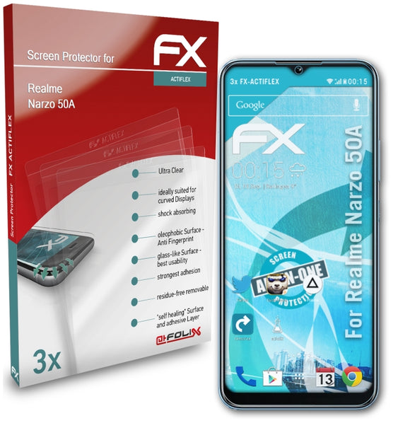atFoliX FX-ActiFleX Displayschutzfolie für Realme Narzo 50A