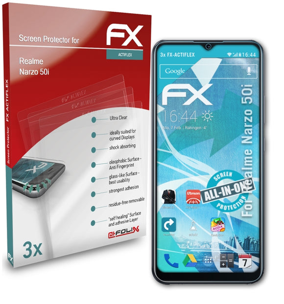 atFoliX FX-ActiFleX Displayschutzfolie für Realme Narzo 50i