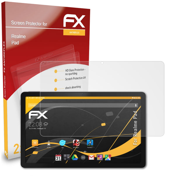 atFoliX FX-Antireflex Displayschutzfolie für Realme Pad