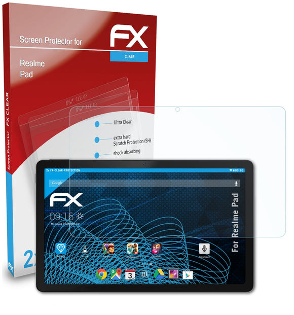 atFoliX FX-Clear Schutzfolie für Realme Pad