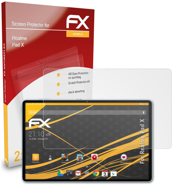 atFoliX FX-Antireflex Displayschutzfolie für Realme Pad X