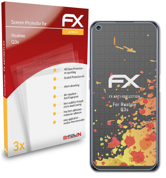atFoliX FX-Antireflex Displayschutzfolie für Realme Q3s