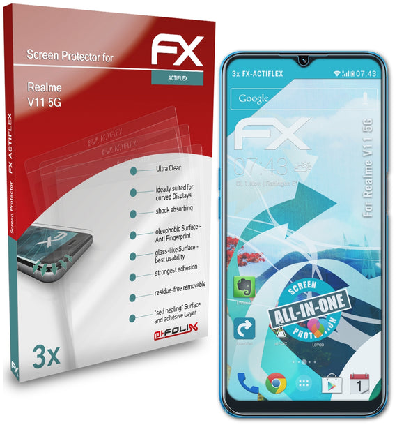 atFoliX FX-ActiFleX Displayschutzfolie für Realme V11 5G