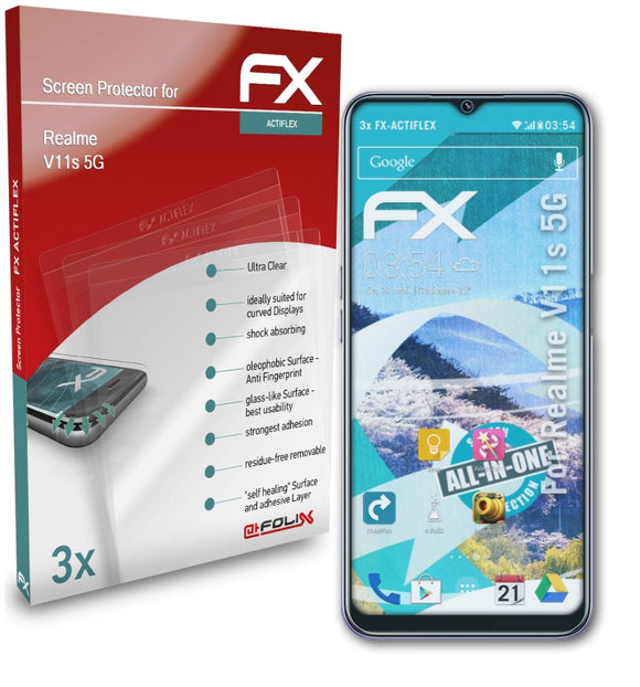 atFoliX FX-ActiFleX Displayschutzfolie für Realme V11s 5G