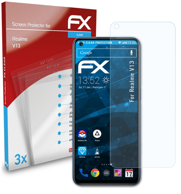 atFoliX FX-Clear Schutzfolie für Realme V13