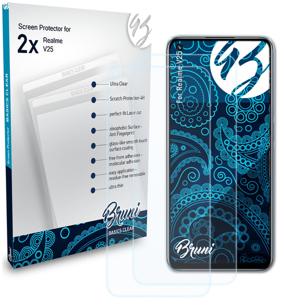 Bruni Basics-Clear Displayschutzfolie für Realme V25