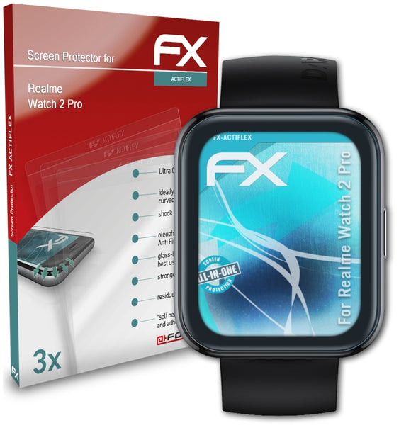 atFoliX FX-ActiFleX Displayschutzfolie für Realme Watch 2 Pro
