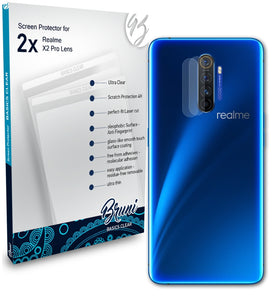 Bruni Basics-Clear Displayschutzfolie für Realme X2 Pro (Lens)