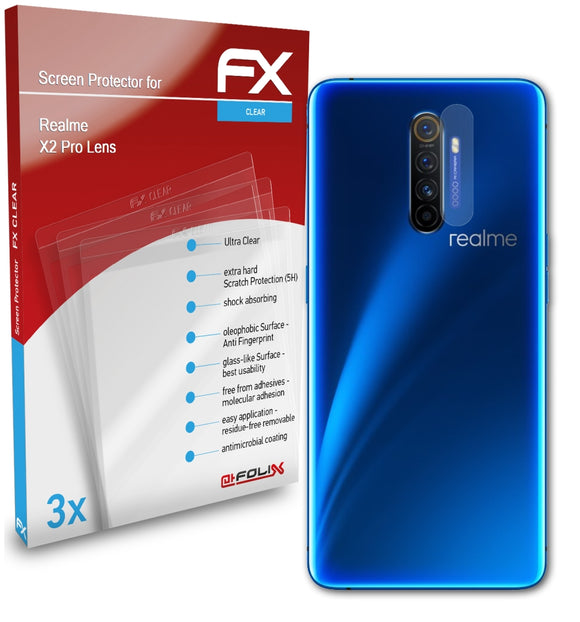 atFoliX FX-Clear Schutzfolie für Realme X2 Pro (Lens)