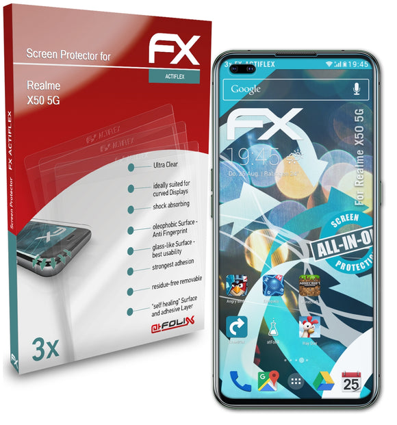 atFoliX FX-ActiFleX Displayschutzfolie für Realme X50 5G