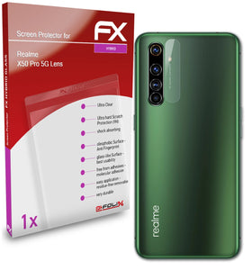 atFoliX FX-Hybrid-Glass Panzerglasfolie für Realme X50 Pro 5G (Lens)