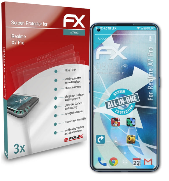 atFoliX FX-ActiFleX Displayschutzfolie für Realme X7 Pro