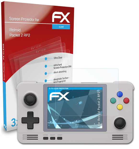 atFoliX FX-Clear Schutzfolie für Retroid Pocket 2 (RP2)